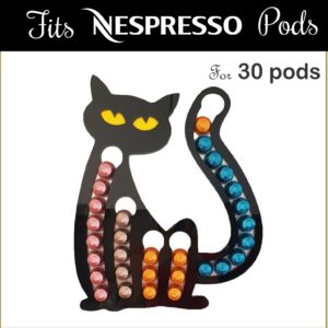 nespresso origin coffee capsule holder black cat rack dispenser fridge gift 01