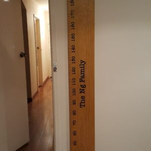 oversized wooden height ruler growth chart measurement personalised family 01