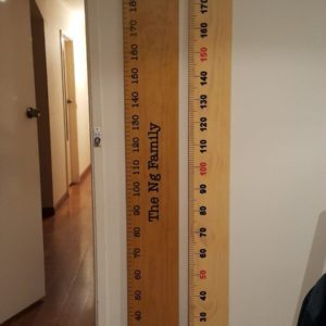 oversized wooden height ruler growth chart measurement personalised family 02